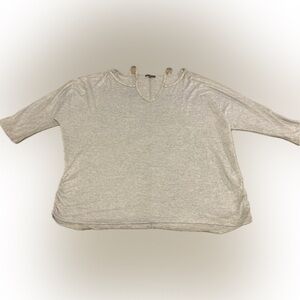 Women's top, JadeMoon - size 1X.  Stretchy material, faux crystal straps &